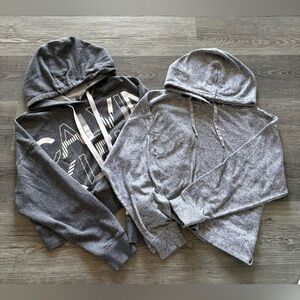 Calvin Klein Gray Cozy Hooded and Light Gray Sweatshirts. Women size M